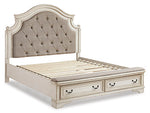 Rieles de panel Realyn California King con listones enrollables