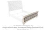 Estribo de trineo tapizado Realyn King/California King