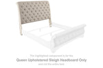 Cabecero de trineo tapizado Realyn Queen
