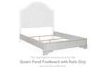 Pie de cama con paneles Blendon Queen y rieles