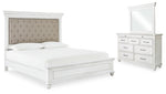 Cama Queen Kanwyn con tocador con espejo