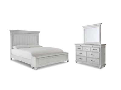 Cama Queen Kanwyn con tocador con espejo