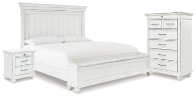 Cama King con almacenamiento, cómoda y mesita de noche Kanwyn