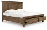 Cama Vandenmore King con almacenamiento y paneles