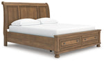 Cama tipo trineo Vandenmore California King con almacenamiento