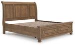 Cama tipo trineo Vandenmore King con almacenamiento