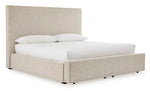 Kristiland King/California King Upholstered Headboard/Storage Footboard/roll Slats