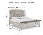 Cama tipo trineo Queen con espacio de almacenamiento Havalance