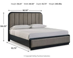 Cama tapizada Rowanbeck California King con paneles