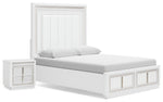 Cama Queen Chalanna con almacenamiento y mesita de noche