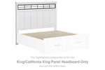Cabecera de paneles Ashbryn King/California King con listones enrollables
