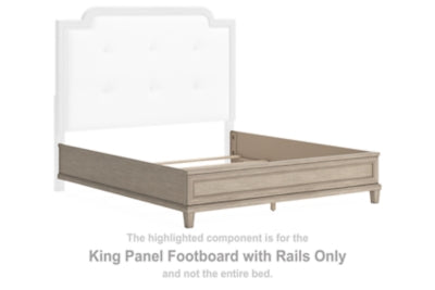 Pie de cama con paneles y rieles Jorlaina King