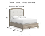 Jorlaina Queen Upholstered Panel Bed