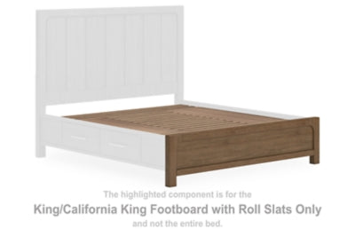 Pie de cama Cabalynn King/California King con paneles y listones enrollables