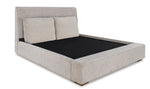 Pie de cama tapizado Cabalynn Queen con rieles
