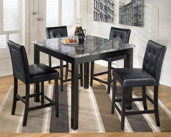 Mesa de comedor y taburetes de bar Maysville (juego de 5)