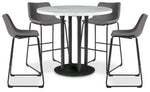 Centiar Counter Height Dining Table and 4 Barstools