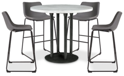 Centiar Counter Height Dining Table and 4 Barstools