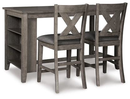 Caitbrook Counter Height Dining Table and 2 Barstools