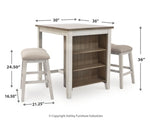 Skempton Counter Height Dining Table and Bar Stools (Set of 3)