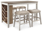 Skempton Counter Height Dining Table and 4 Barstools