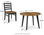 Mesa de comedor y 4 sillas Blondon (juego de 5)