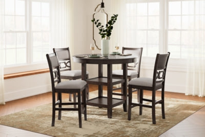 Mesa de comedor alta Langwest y 4 taburetes (juego de 5)