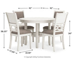 Mesa de comedor y 4 sillas Erinberg (juego de 5)