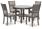 Mesa de comedor y 4 sillas Wrenning (juego de 5)