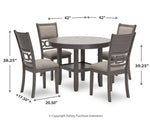 Mesa de comedor y 4 sillas Wrenning (juego de 5)
