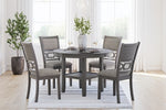 Mesa de comedor y 4 sillas Wrenning (juego de 5)