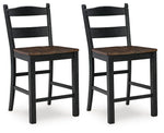 Taburete de bar de altura de mostrador Valebeck (juego de 2)