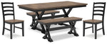 Wildenauer Dining Table, 2 Chairs and 2 Benches