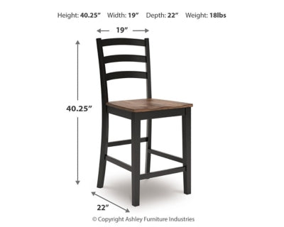 Taburete de bar Wildenauer de altura de mostrador