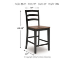 Taburete de bar Wildenauer de altura de mostrador