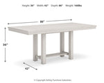 Mesa extensible de comedor Robbinsdale de altura de mostrador