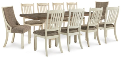 Mesa de comedor Bolanburg y 10 sillas