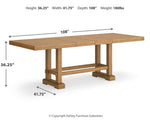Mesa extensible de comedor de altura de mostrador Havonplane