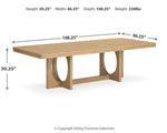 Mesa extensible de comedor Rencott