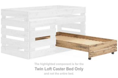 Cama alta con ruedas Larstin Twin