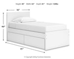 Onita Twin Panel Platform Bed with 1 Side Storage