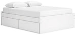Cama Queen Onita con plataforma y dos laterales de almacenamiento