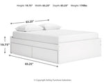 Cama Queen Onita con plataforma y dos laterales de almacenamiento