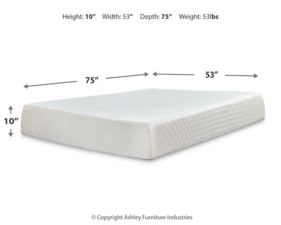 10 Inch Chime Memory Foam Full Mattress in a Box