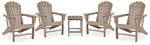 Sundown Treasure 4 Adirondack Chairs and Outdoor End Table
