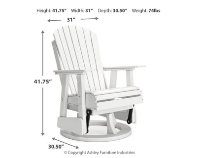 Silla giratoria planeadora para exteriores Hyland wave