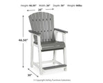 Transville Outdoor Counter Height Bar Stool (Set of 2)
