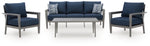 Gali Outdoor Sofa/Chairs/Table Set (Set of 4)