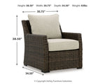 Brook Ranch Outdoor Lounge Chair with Cushion
