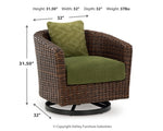 Horizon Hall Outdoor Swivel Lounge Chair with Cushion